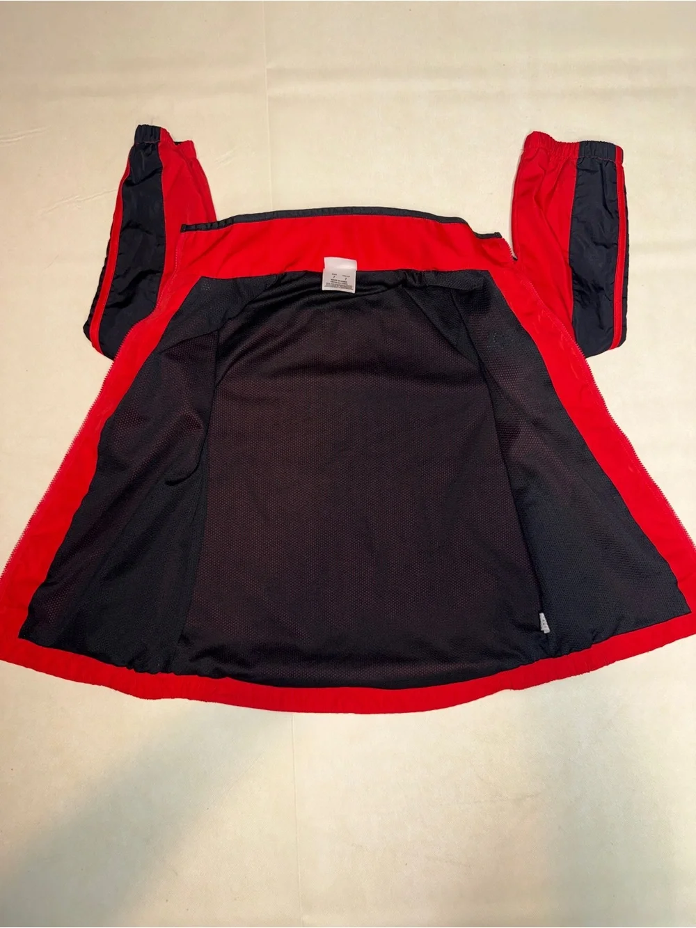 adidas Red and Black Kids Track Jacket with Zip